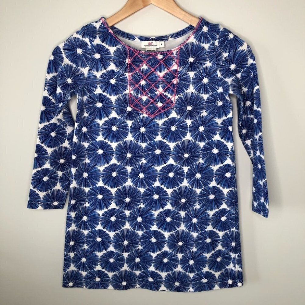 VINEYARD Vines Firework Burst 3/4 Sleeve Top ‎ Size Medium